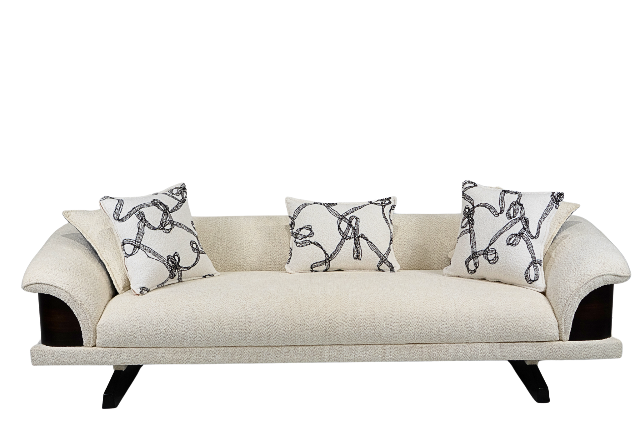 LOTUS - Salon complet matières contrastées tissu bouclette en relief