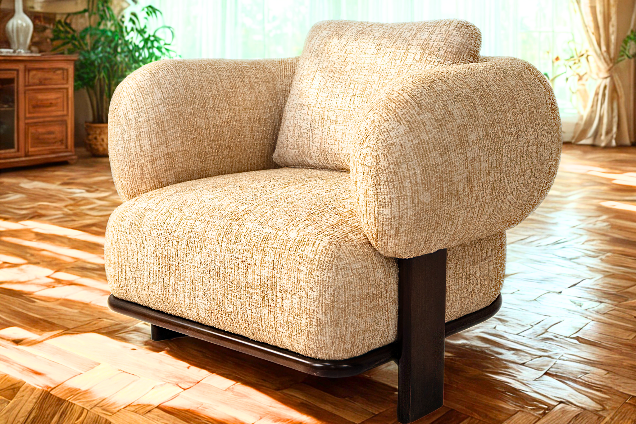 EBENE - Salon complet style contemporain organique chic