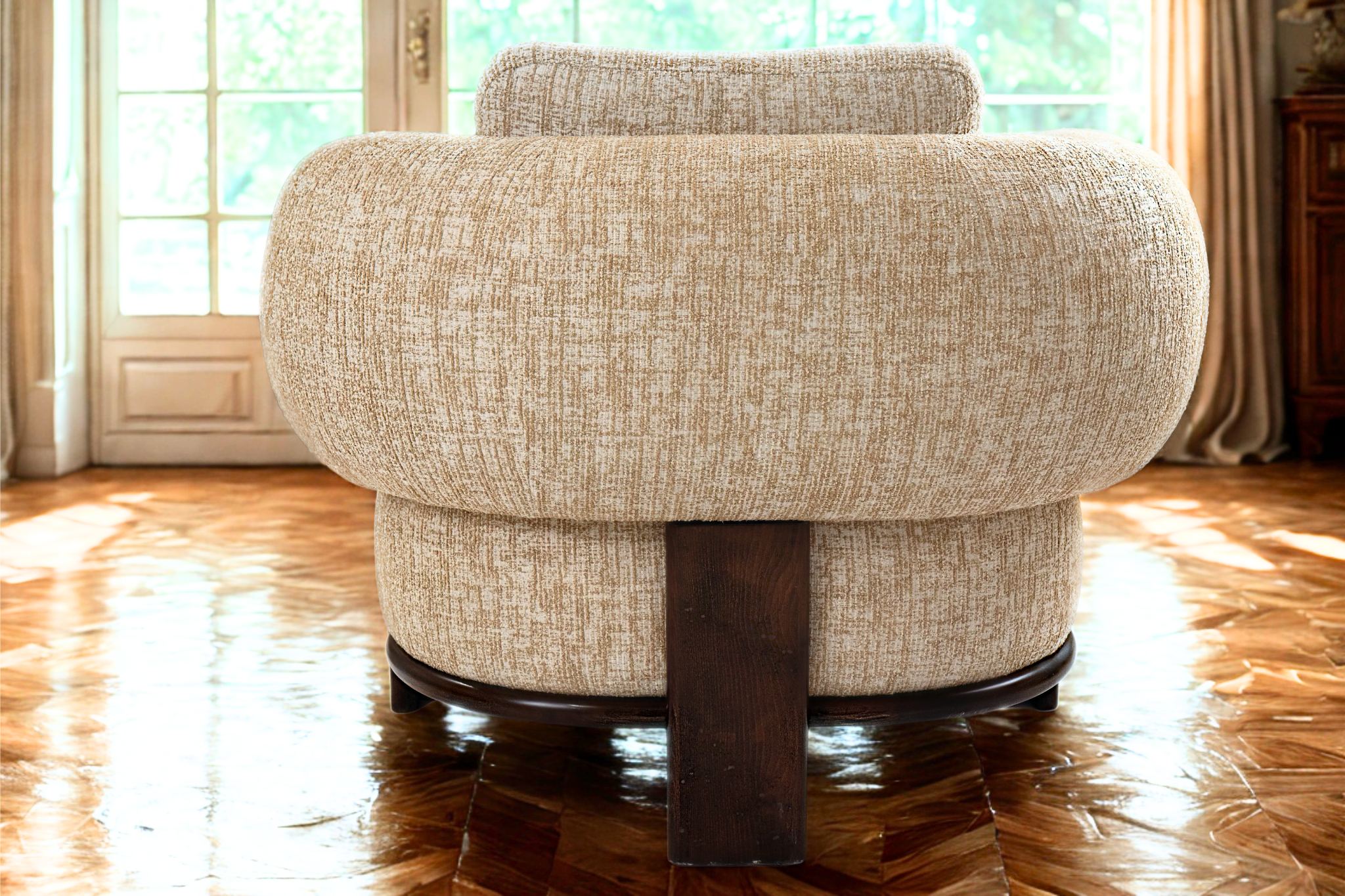 EBENE - Fauteuil tissu chiné à relief