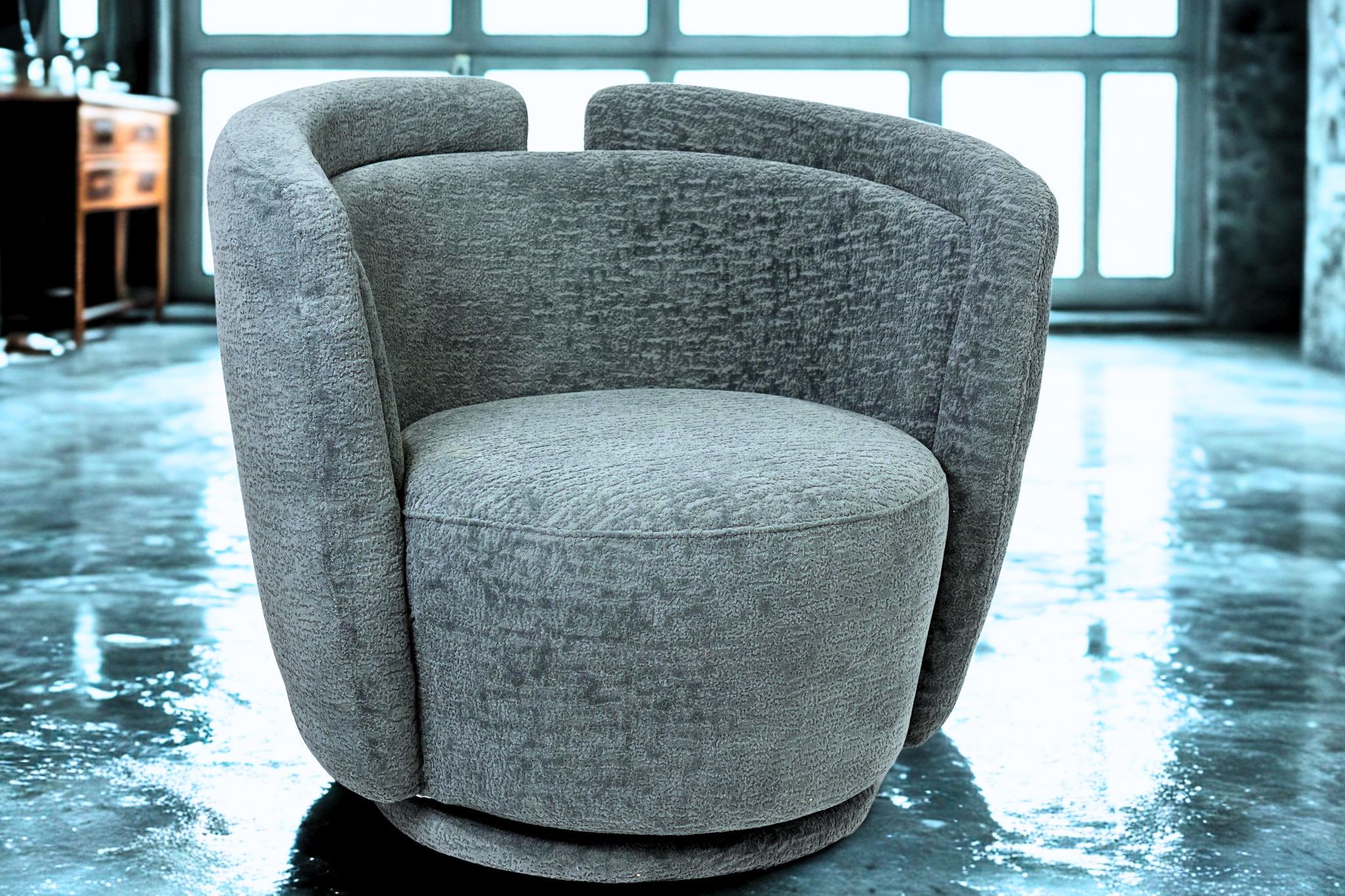 REFLET DU NIL - Fauteuil cocon pivotant à 360°
