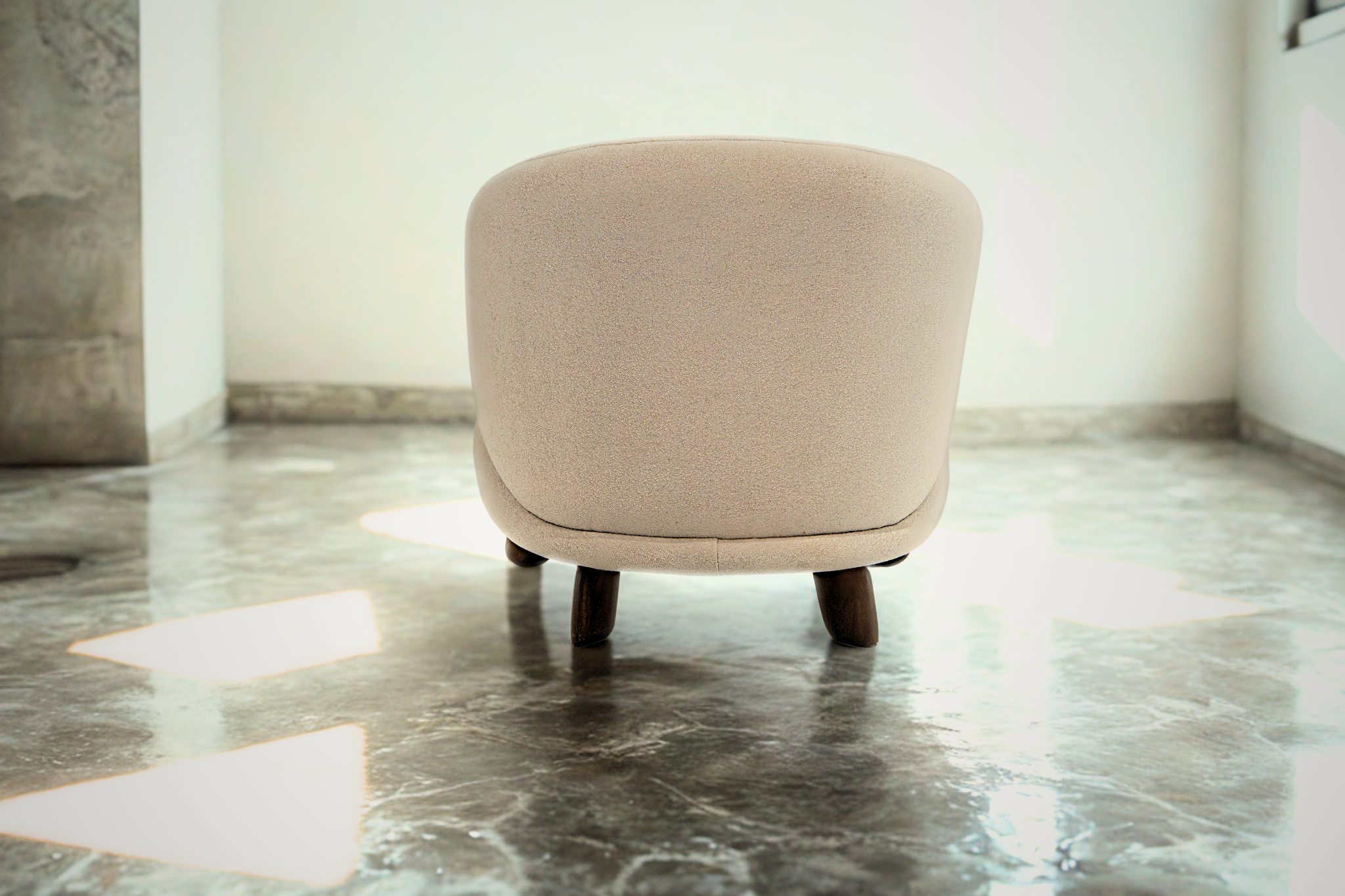 SPHINX - Fauteuil tissus bouclette