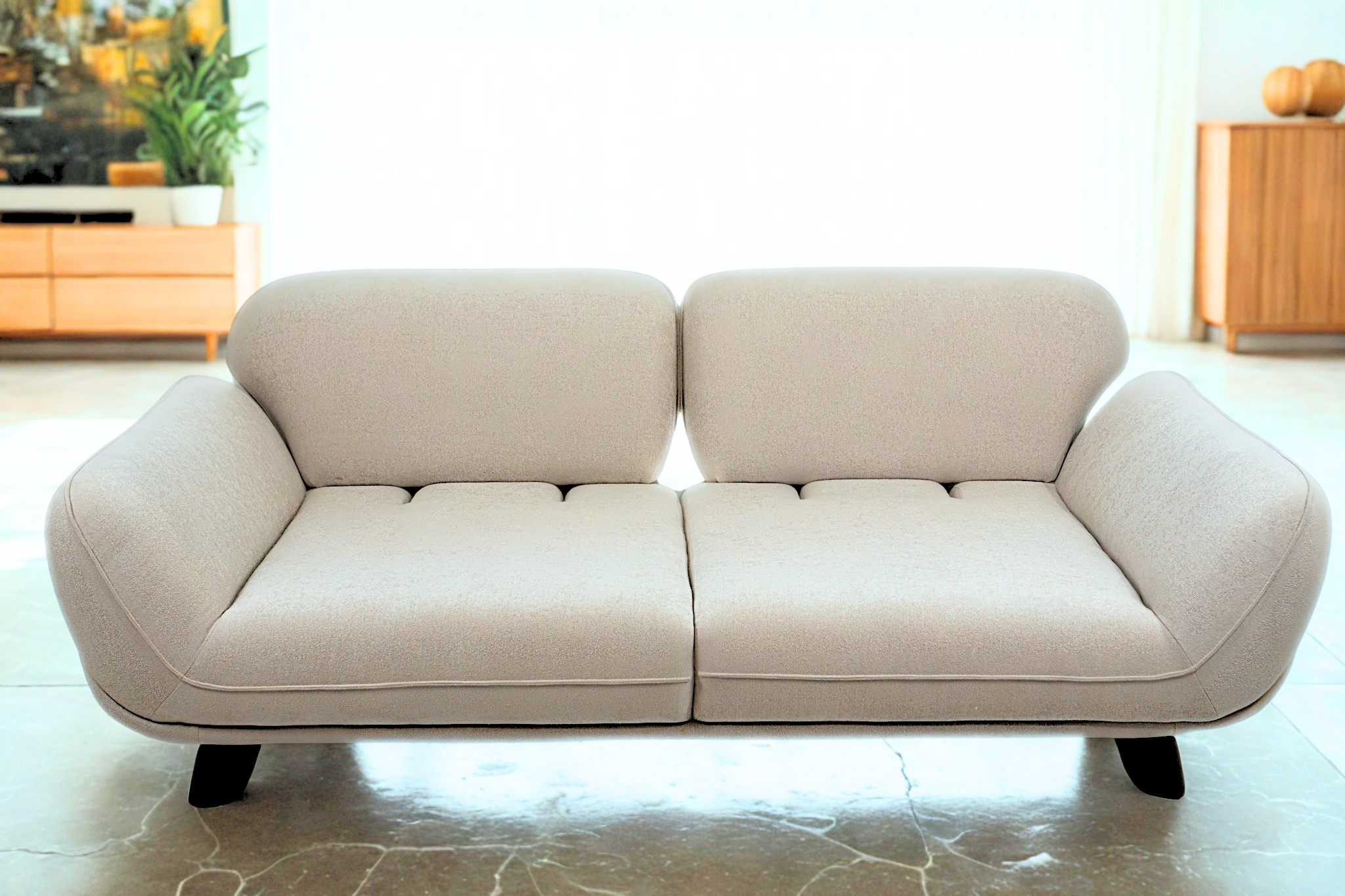 SPHINX - Salon complet tissu effet coton doux